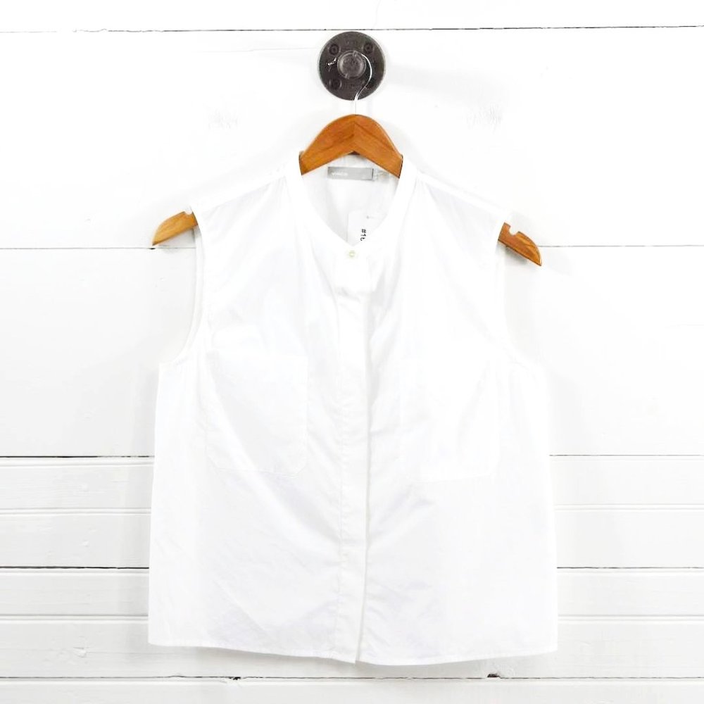 Vince sleeveless button-down blouse #161-25